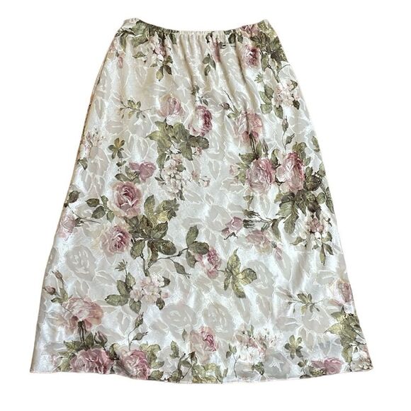 90s Vintage R&M Richard’s Floral Lace maxi Skirt size 16 - Picture 1 of 7